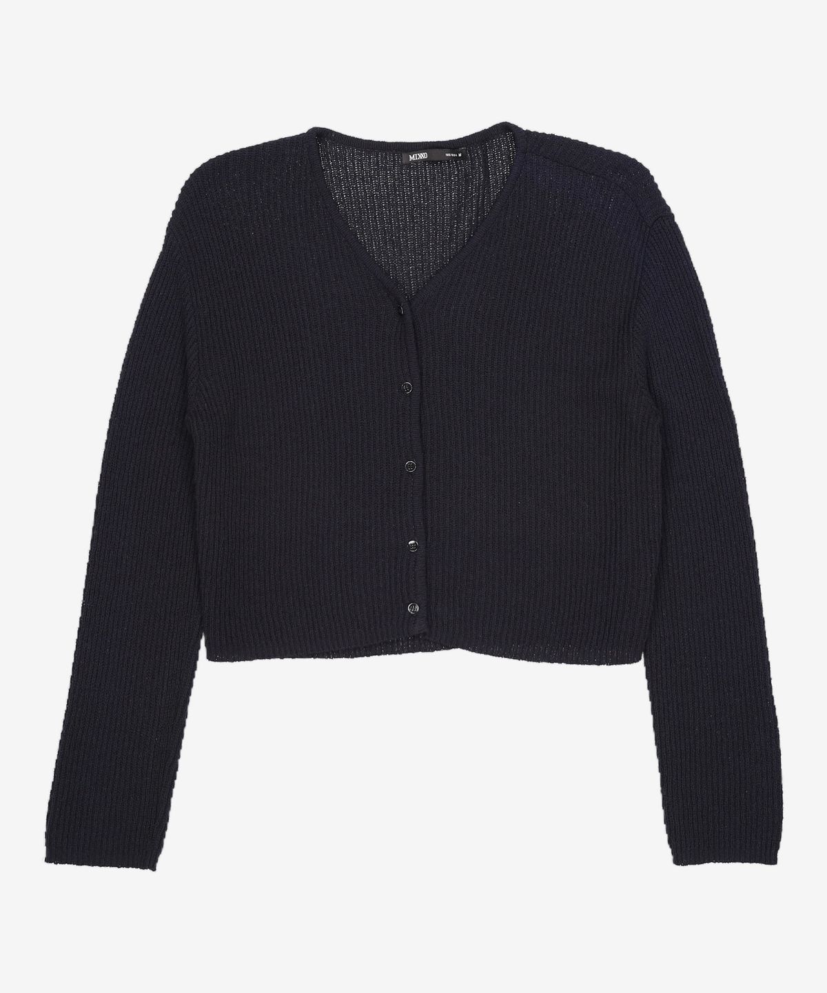 미쏘(MIXXO) V넥 부클 크롭 가디건_MIWCKD811T M