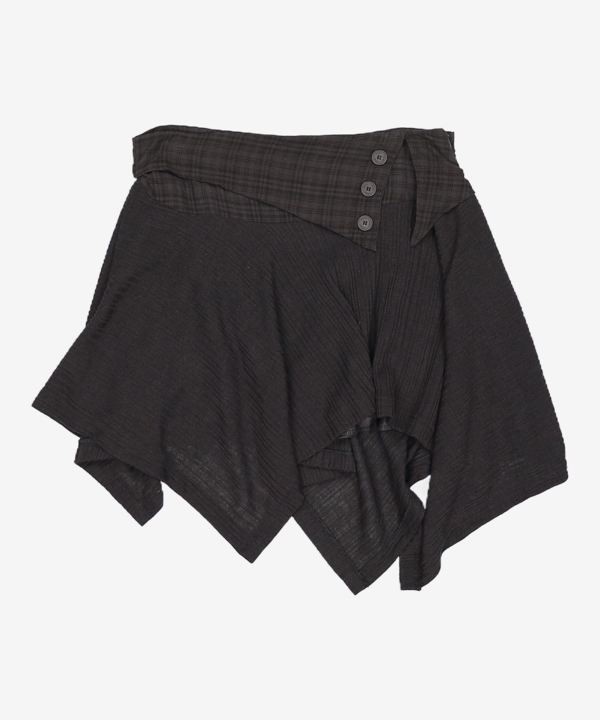 미세키서울(MISEKI SEOUL) Unbalanced flow mini skirt BLACK 2