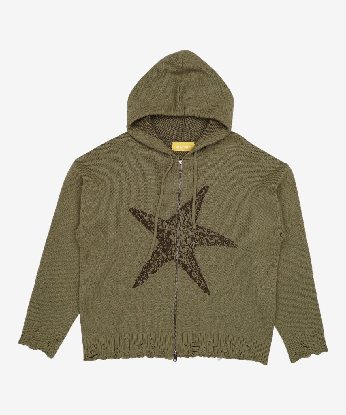 메인부스(MAINBOOTH) Starfish Hood Zip-up Sweater(KHAKI) L