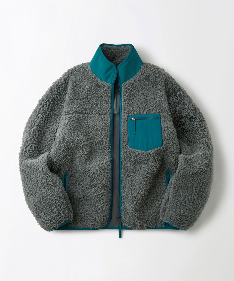 WOOL FLEECE MOUNTAIN JACKET_GRAY