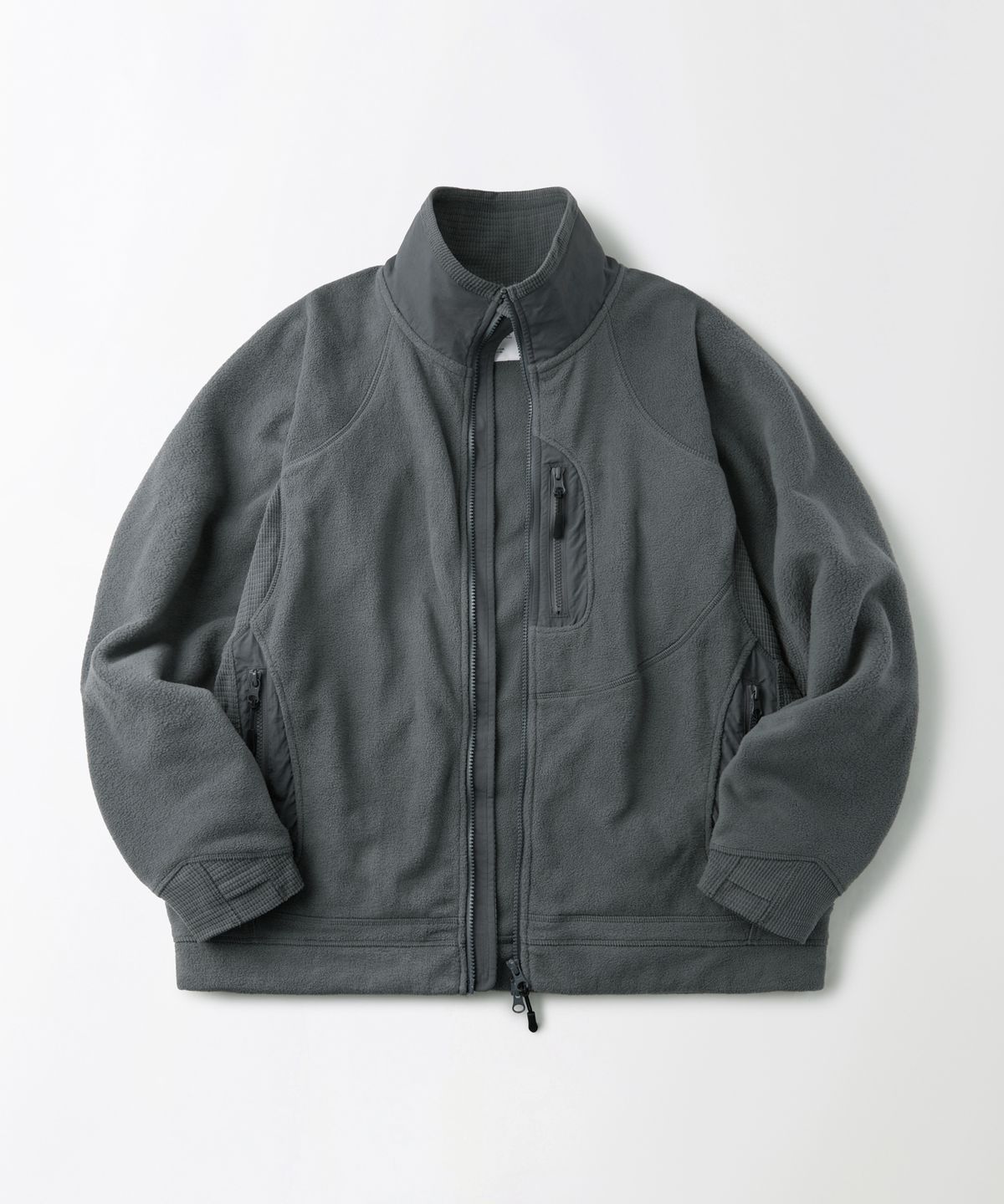 아웃스탠딩(OUTSTANDING) MILITARY FLEECE JACKET_GRAY