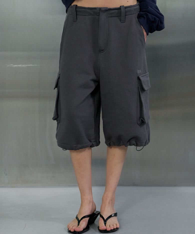 LINDA SWEAT CARGO PANTS - CHARCOAL