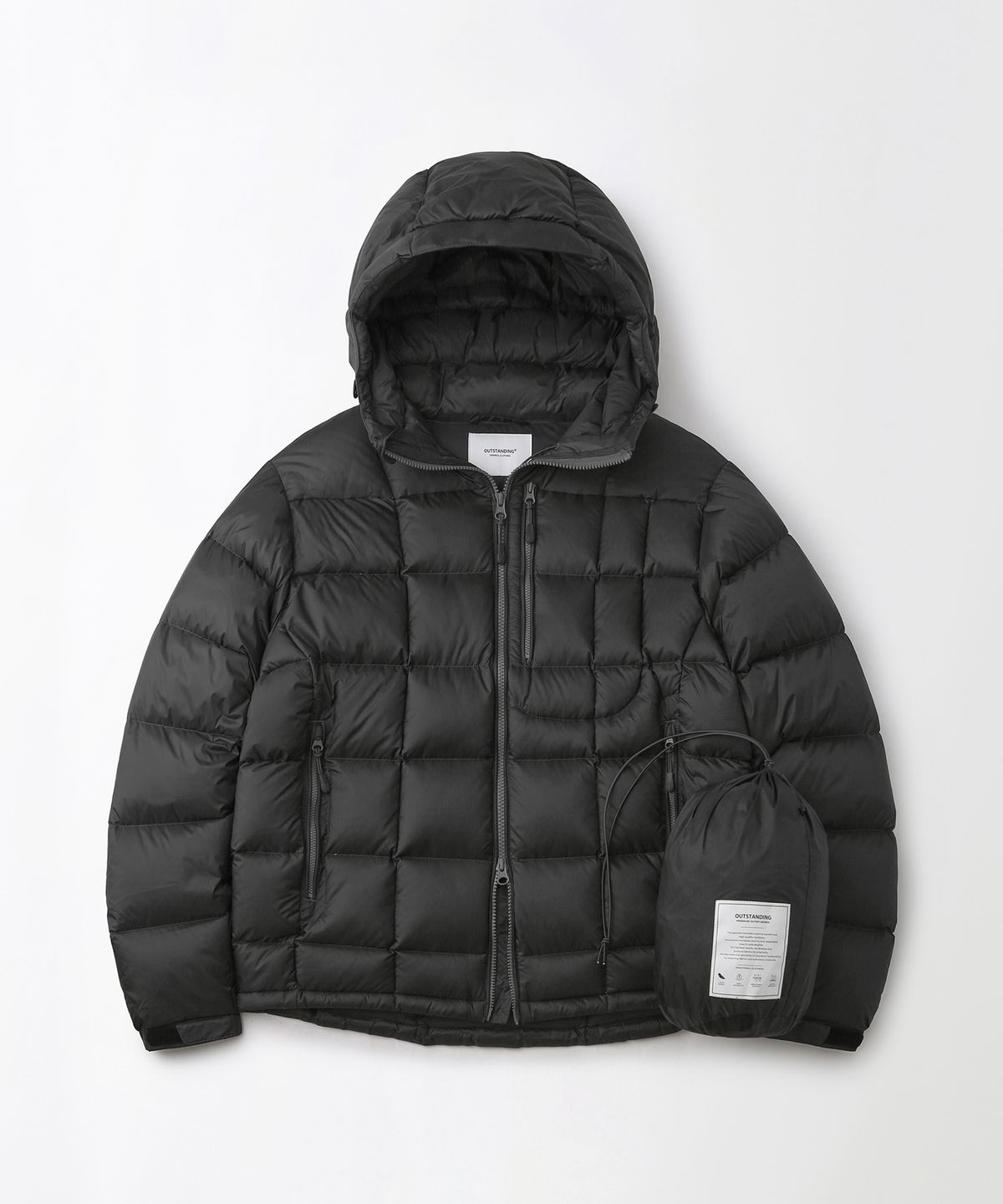 아웃스탠딩(OUTSTANDING) MUSCOVY DOWN MOUNTAIN BLOCK PARKA_CHARCOAL