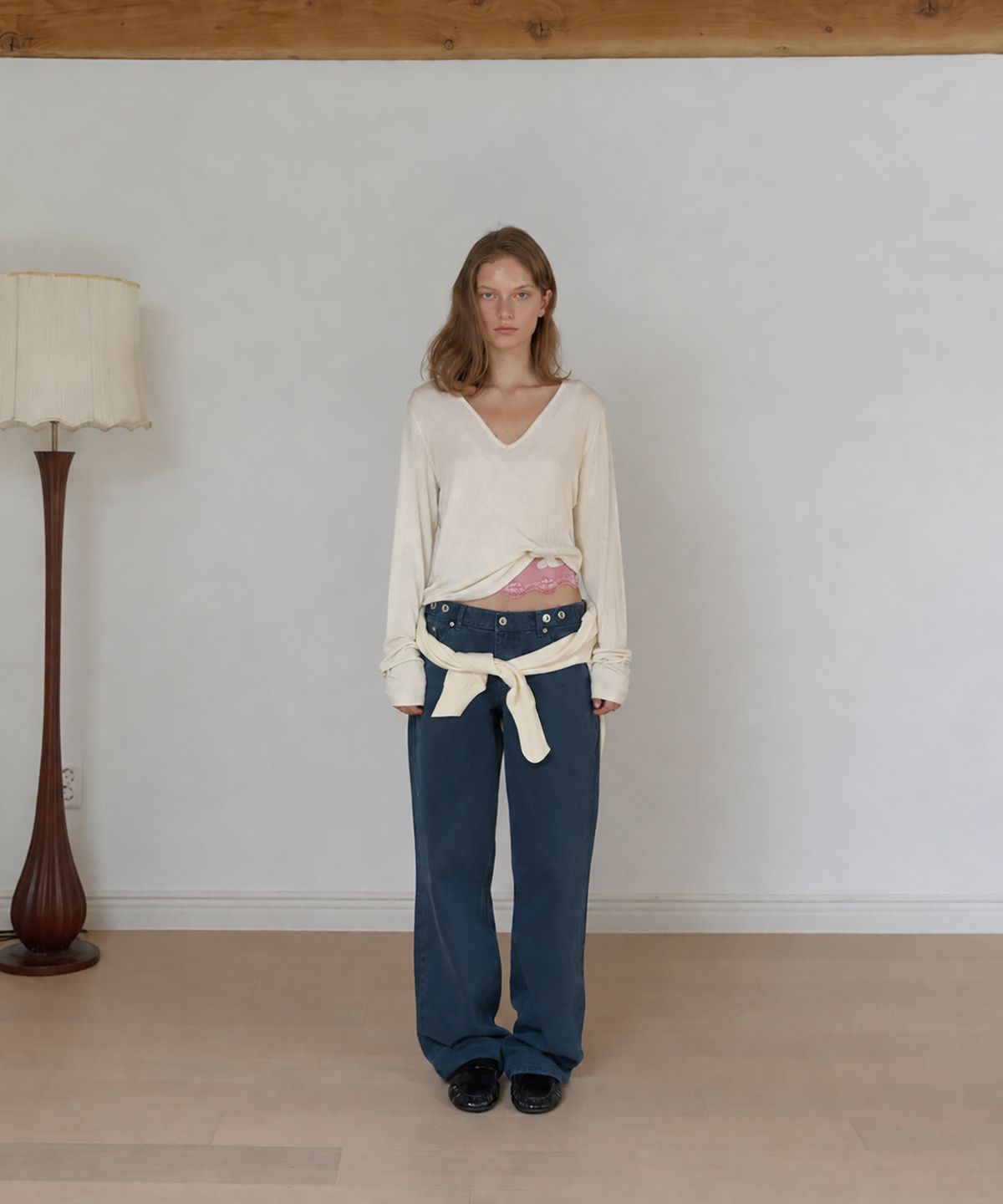 어패럴아카이브(APPAREL ARCHIVE) Rudy dyeing denim pants - Navy