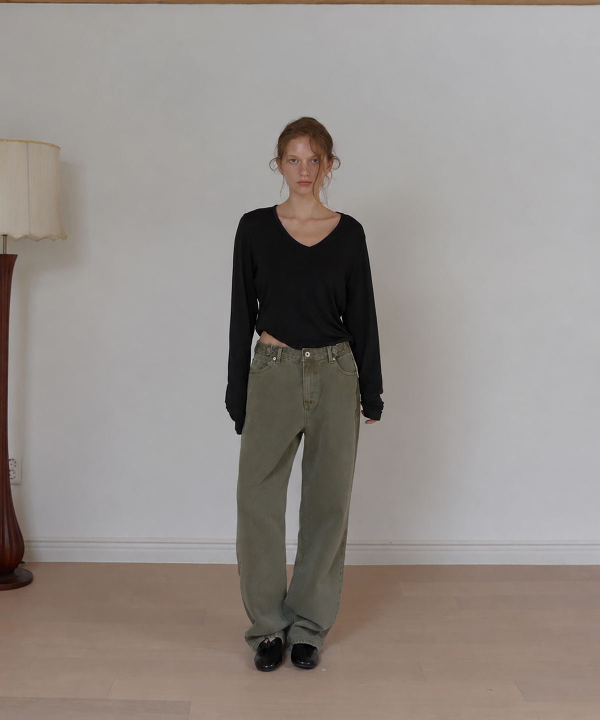 어패럴아카이브(APPAREL ARCHIVE) Rudy dyeing denim pants - Olive