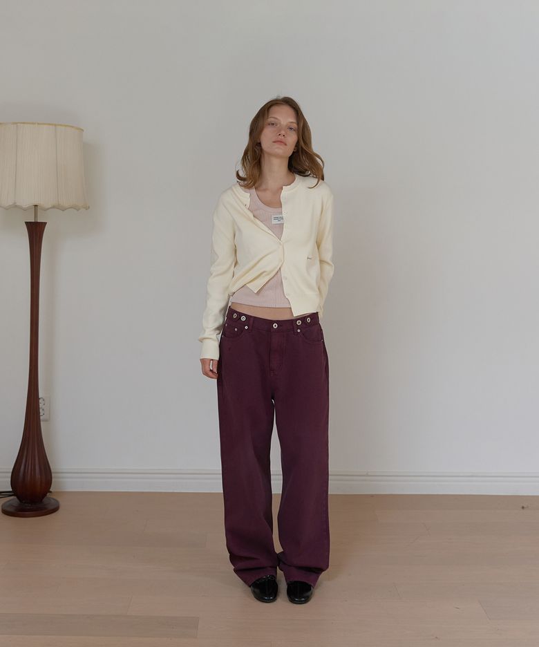Rudy dyeing denim pants - Burgundy