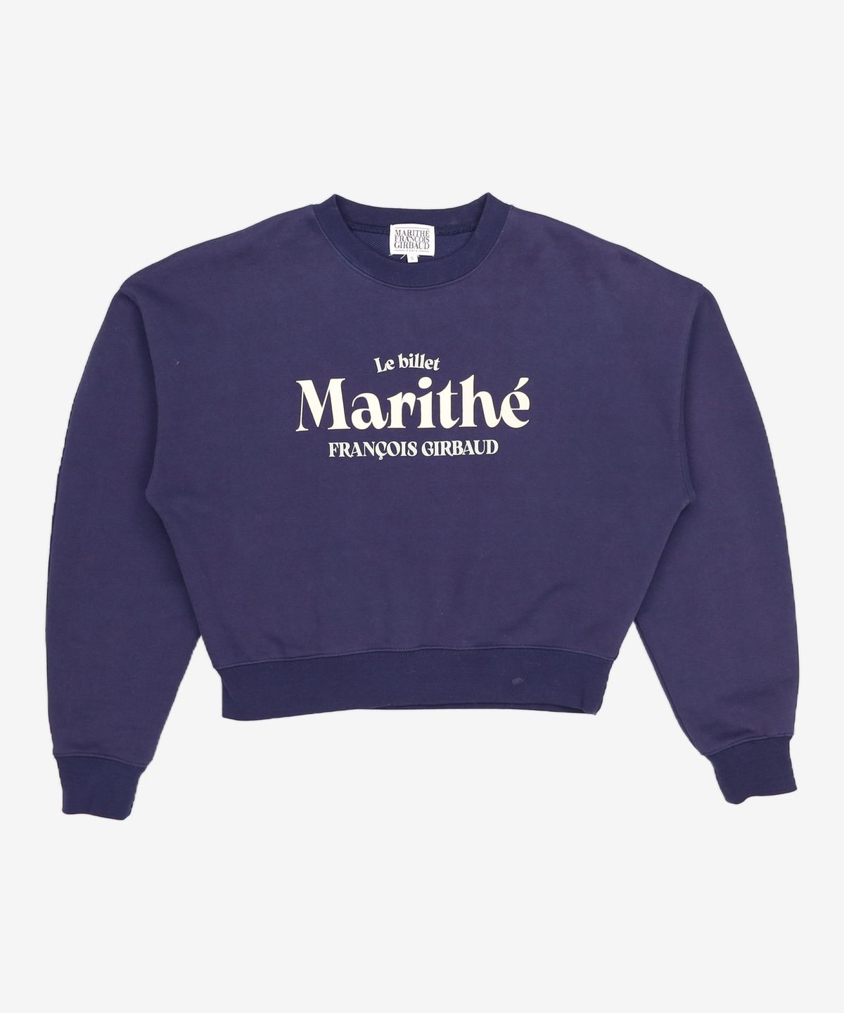 마리떼 프랑소와 저버(MARITHÉ + FRANҪOIS GIRBAUD) W LE BILLET LOGO CROP SWEATSHIRT navy S