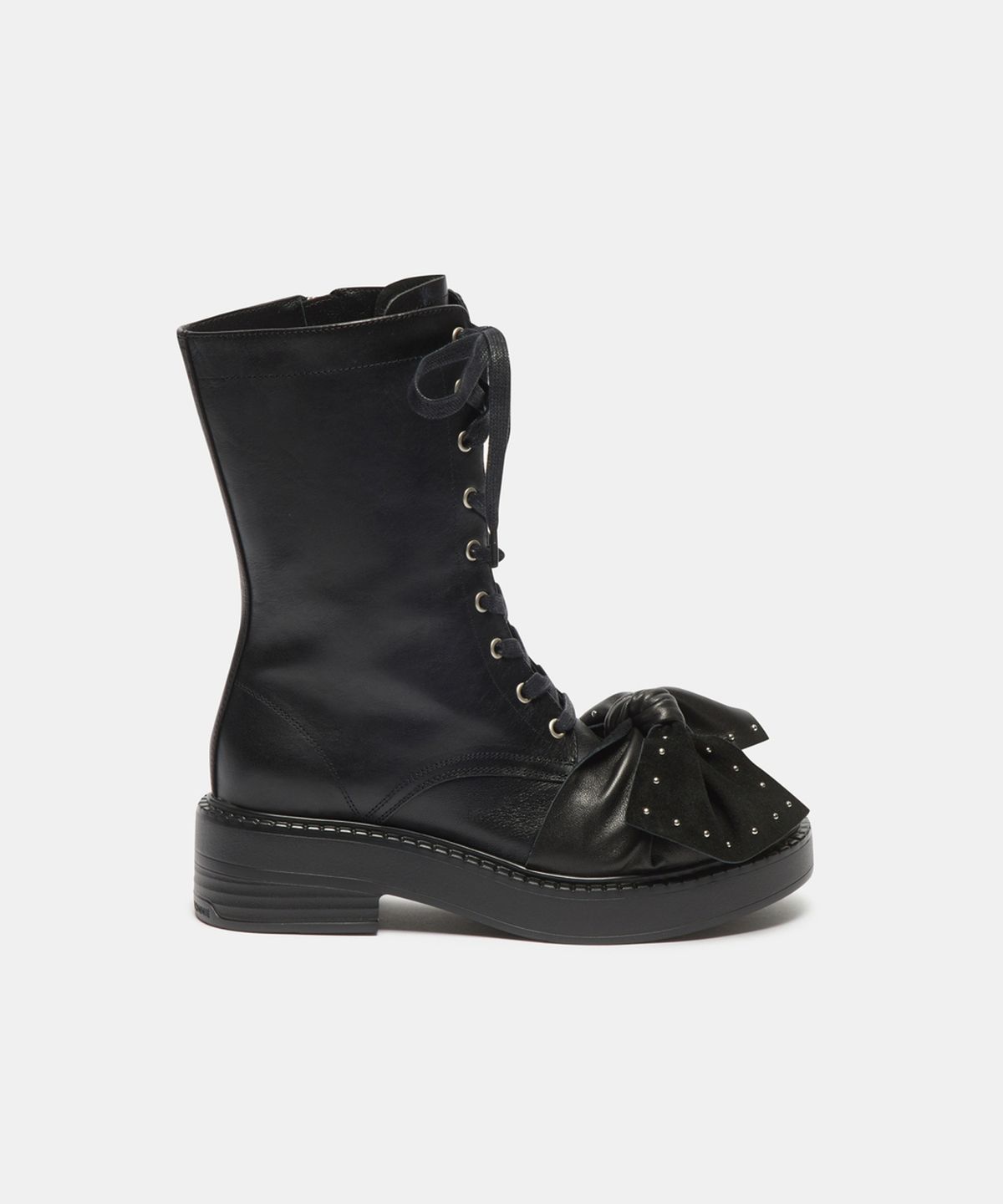 슈콤마보니(SUECOMMA BONNIE) Ribbon lace-up boots(black)_DG3CW26518BLK