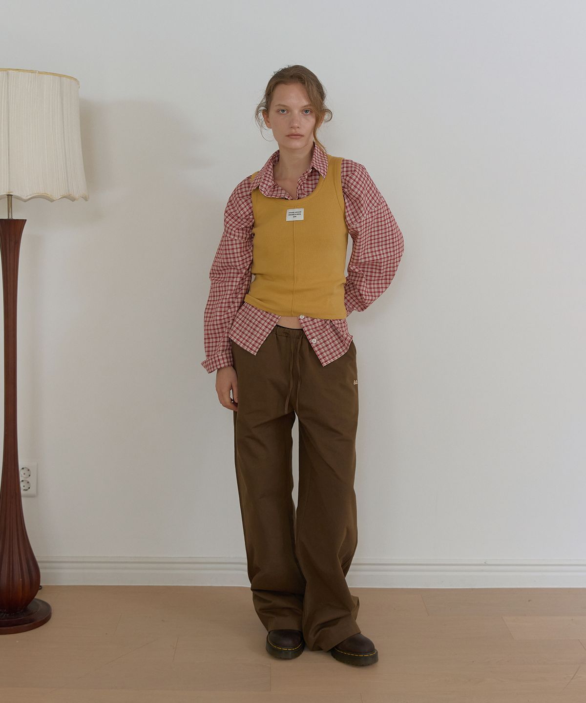 어패럴아카이브(APPAREL ARCHIVE) Cove cotton wide pants - Brown
