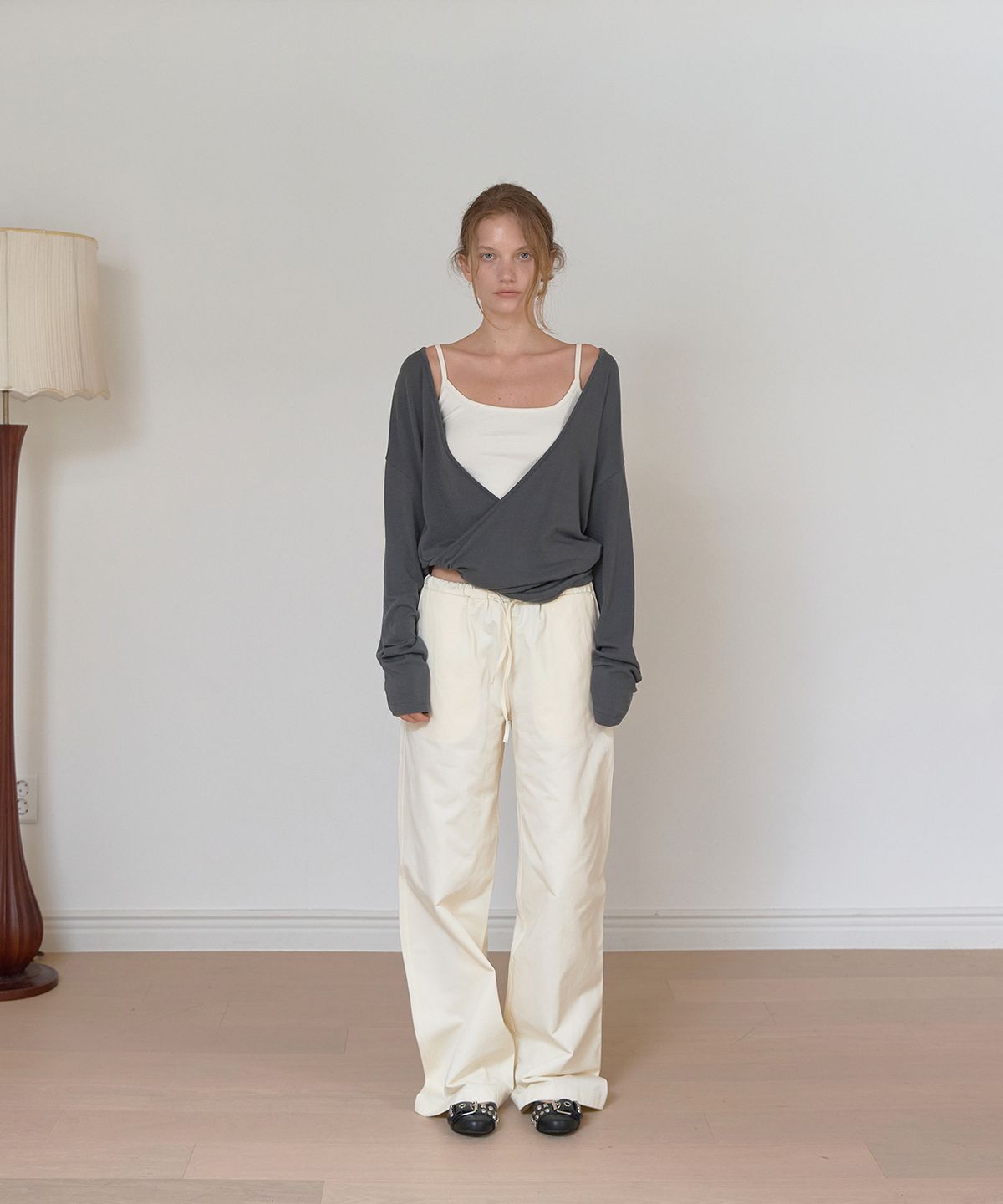 어패럴아카이브(APPAREL ARCHIVE) Cove cotton wide pants - Cream
