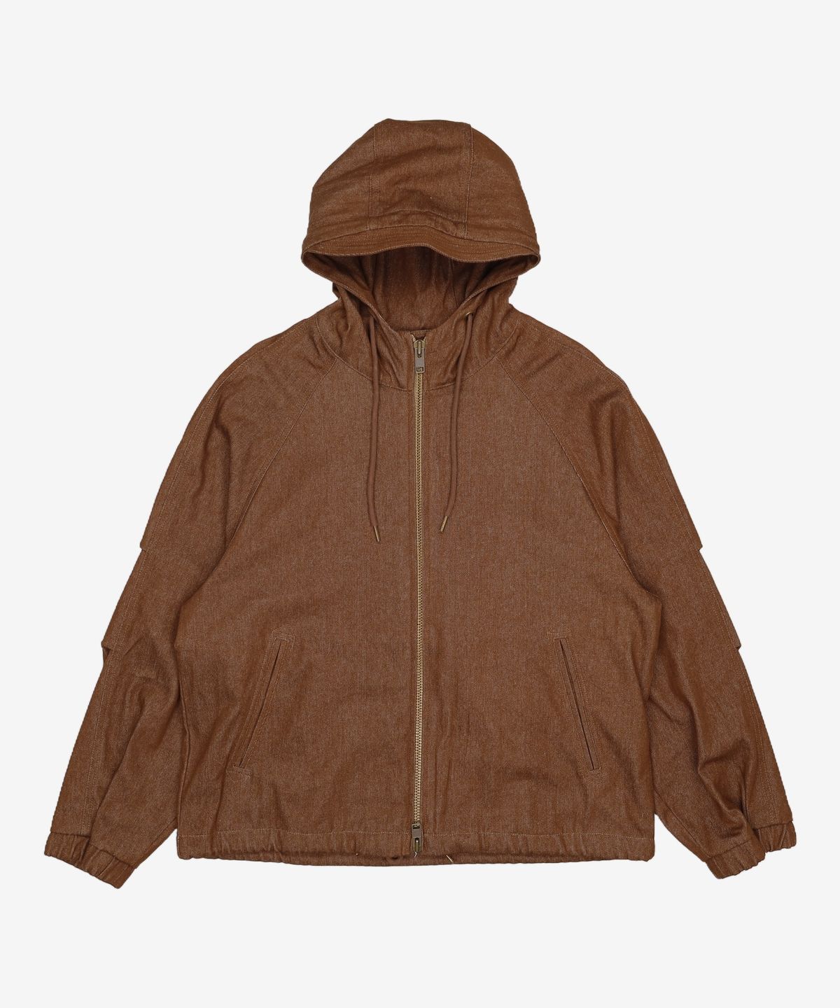 프리즘웍스(FRIZMWORKS) WASHED DENIM HOODED PARKA _ BROWN L