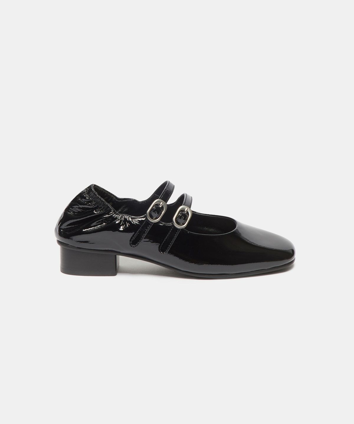 슈콤마보니(SUECOMMA BONNIE) Shirred maryjane flats(black)_DG1DA26503BLK