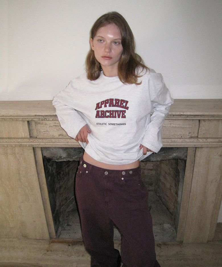Benny sporty long sleeve tee - Melange
