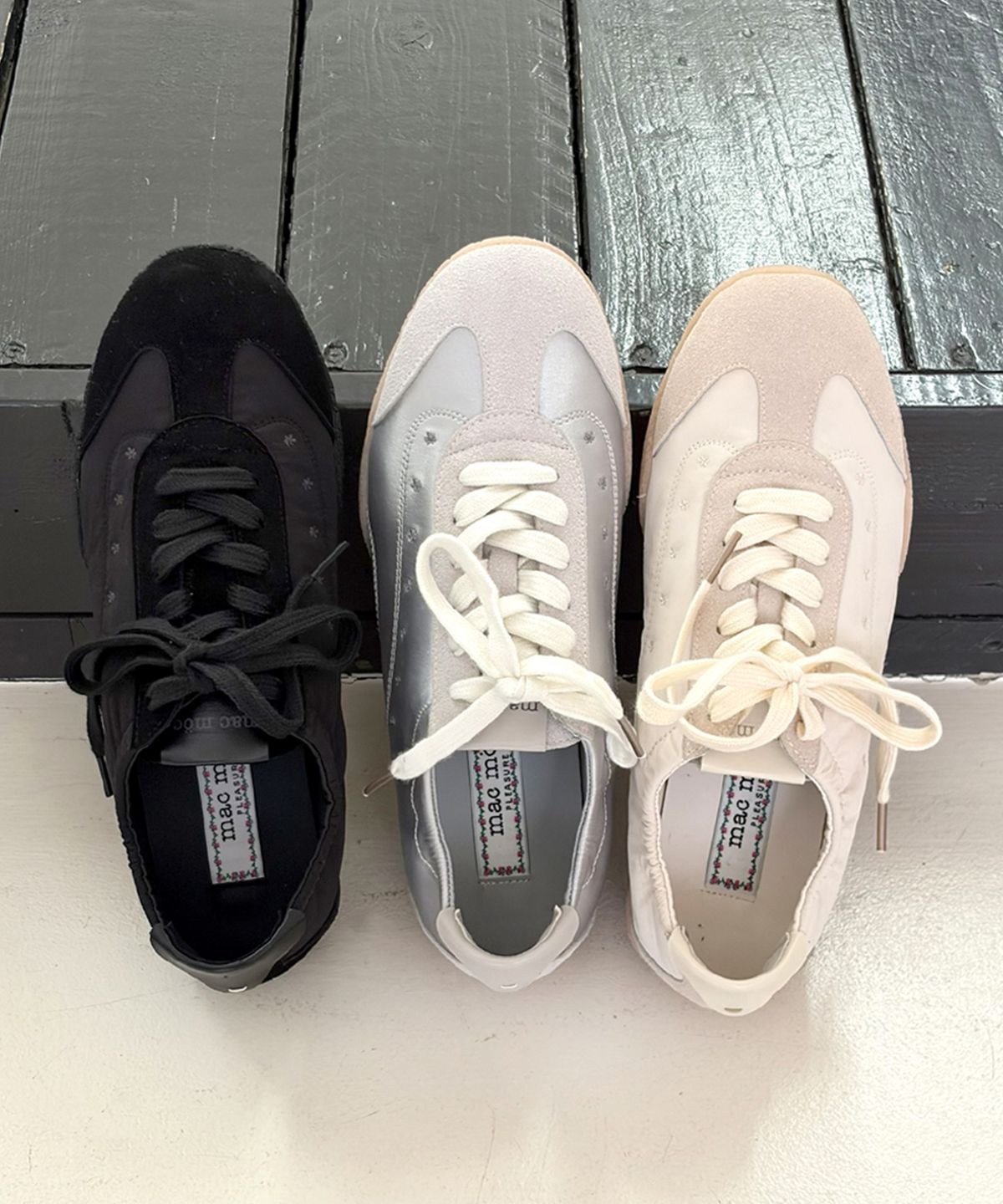 마크모크(MAC MOC) Pulssi 풀씨 꽃 자수 스니커즈_3colors