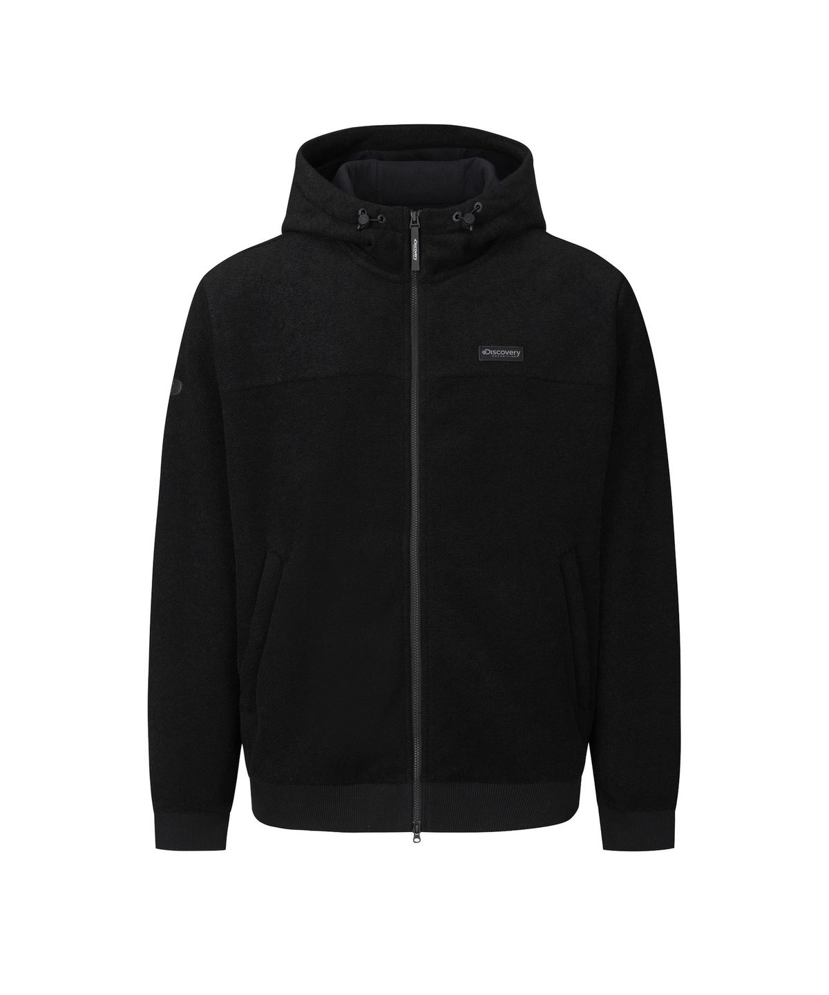디스커버리 익스페디션(DISCOVERY EXPEDITION) 남성 테리 플리스 후드 집업 (BLACK)