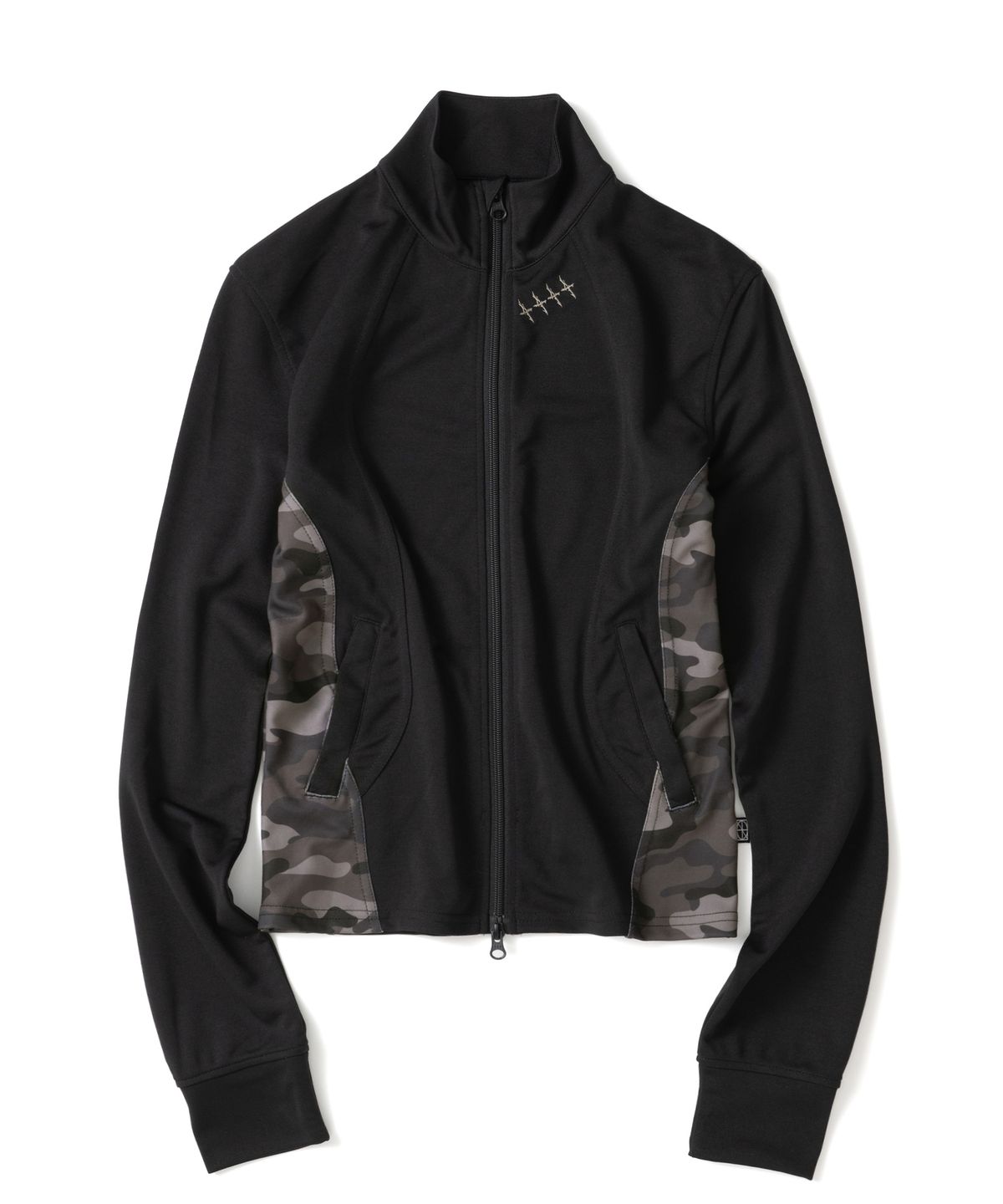 낫포너드(NOT4NERD) W Camo Panel Jersey Jacket - Black