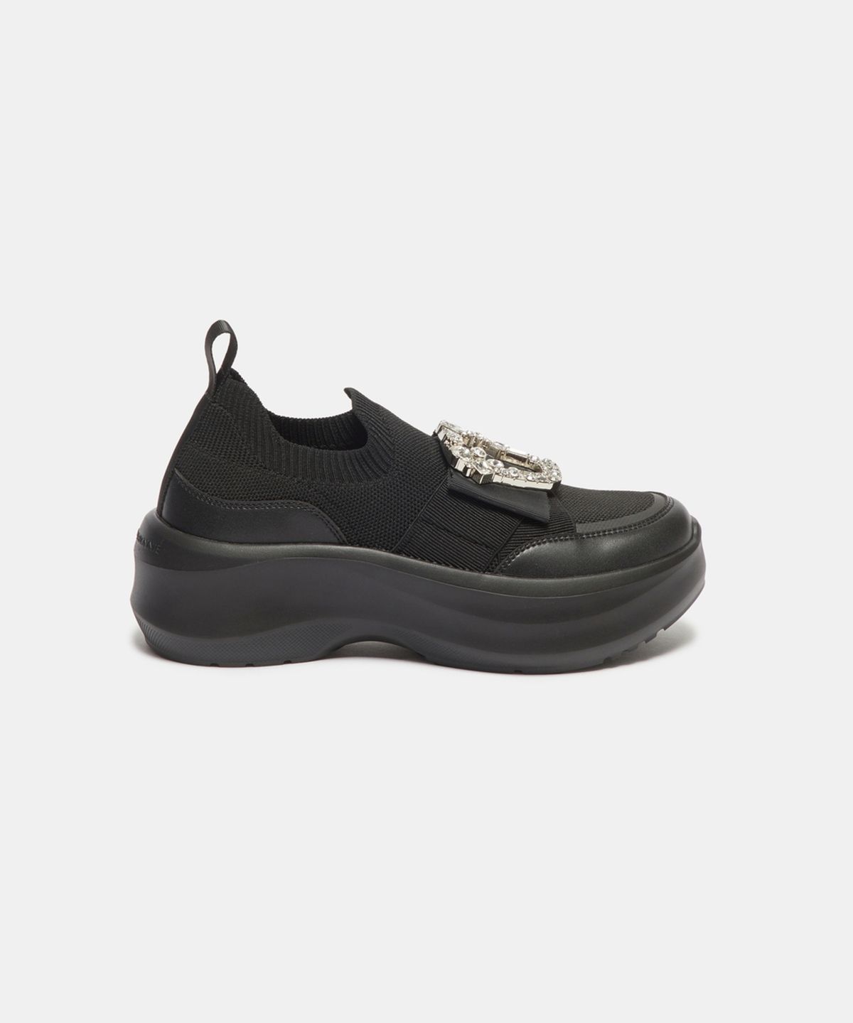 슈콤마보니(SUECOMMA BONNIE) Crystal buckle sneakers(black)_DG4DA26519BLK