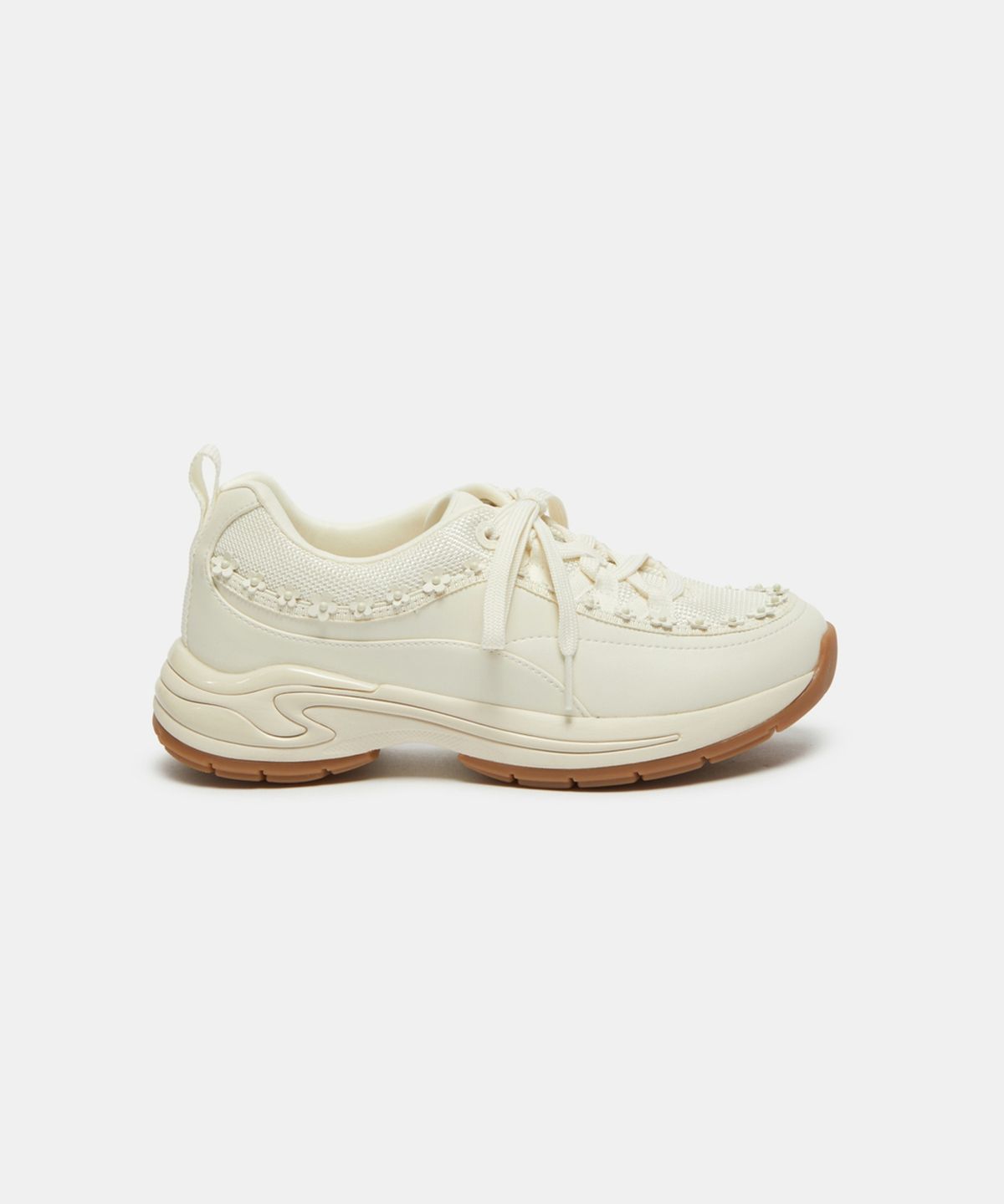 슈콤마보니(SUECOMMA BONNIE) Floral lace-up sneakers(ivory)_DG4DA26508IVY