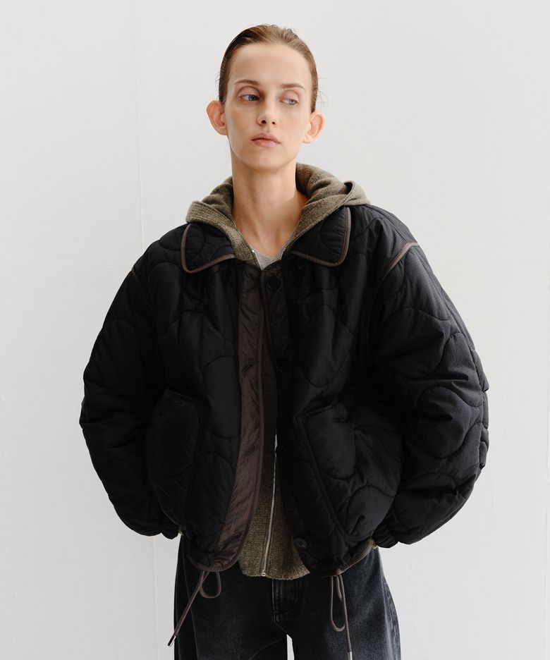 NOLA REVERSIBLE QUILT JACKET (BLACK)