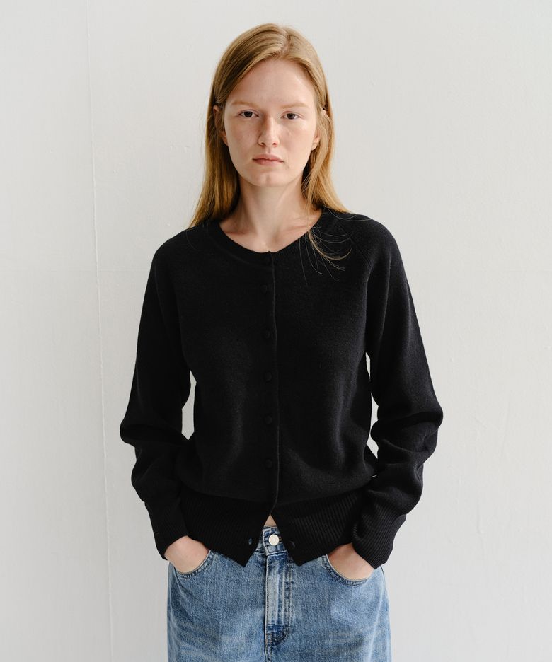 MIA CASHMERE KNIT CARDIGAN (BLACK)