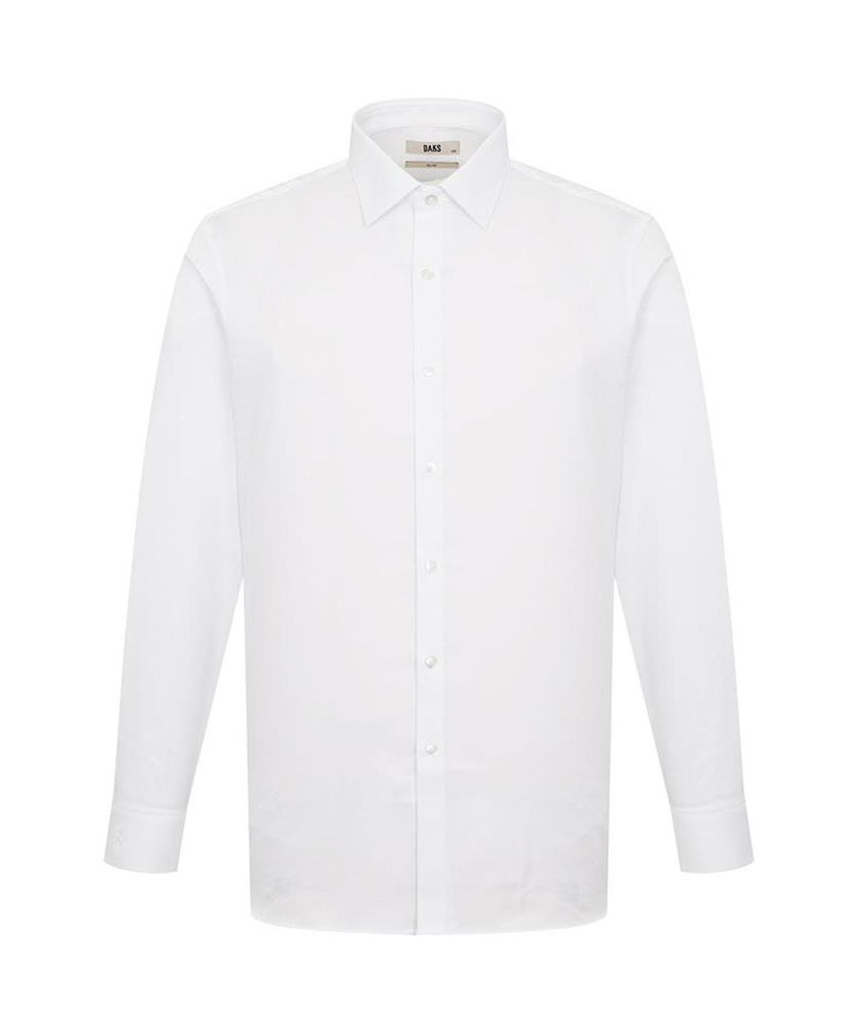 닥스셔츠(DAKS SHIRTS) 노케어 레이온혼방 솔리드 셔츠 슬림핏 화이트_DMA3SHDL301A1