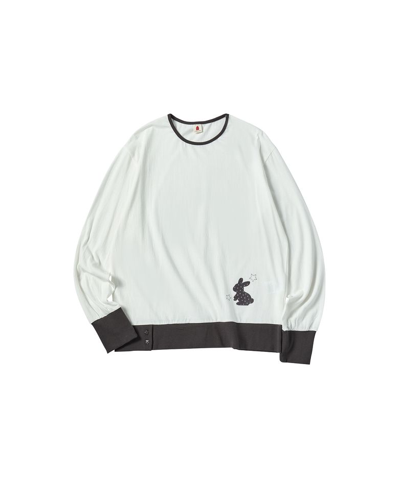 W RABBIT PATCH T-SHIRT [IVORY]