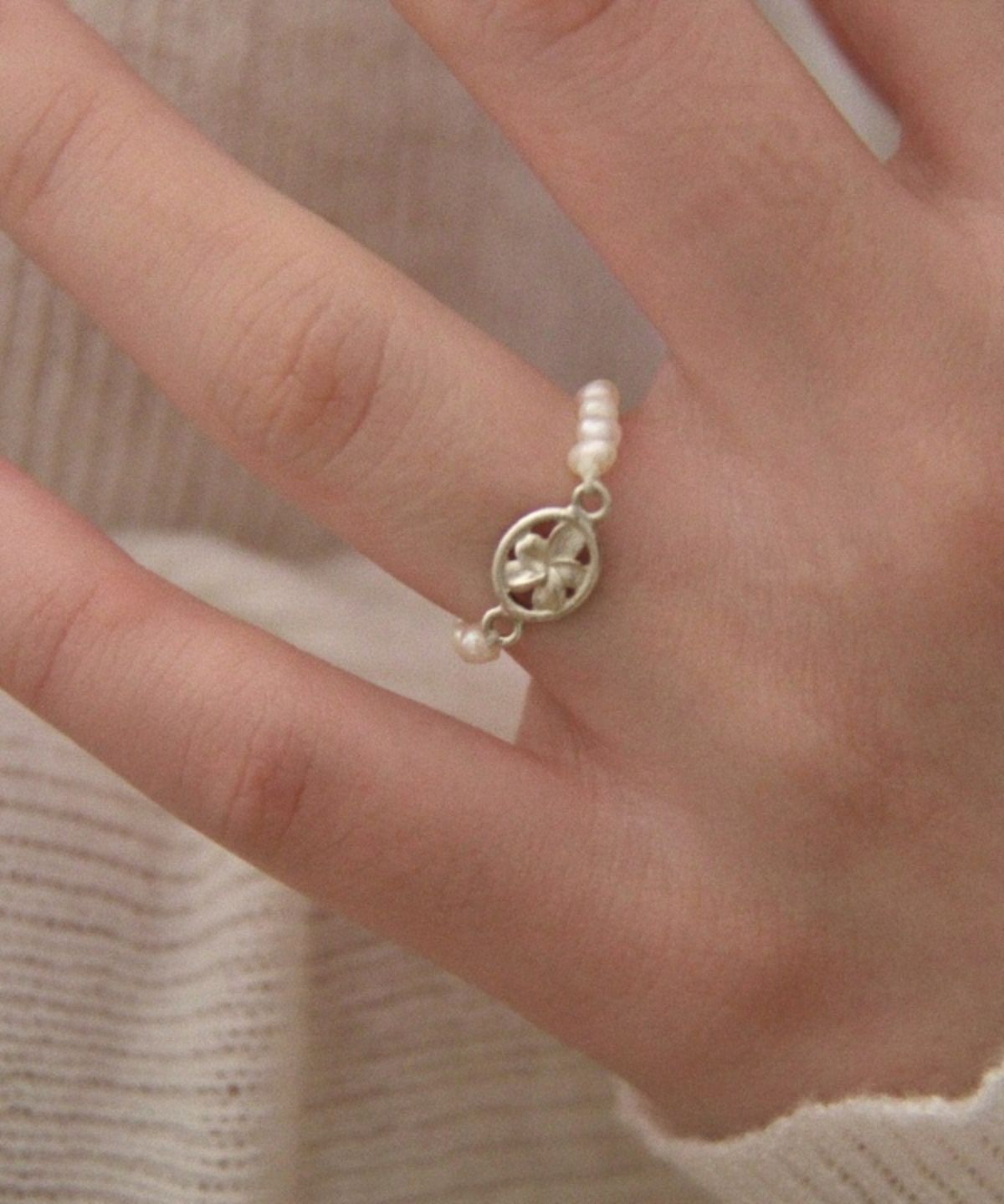 최창남메이드(CCNMADE) Plumeria Pearl Ring1 플루메리아 진주 반지 1