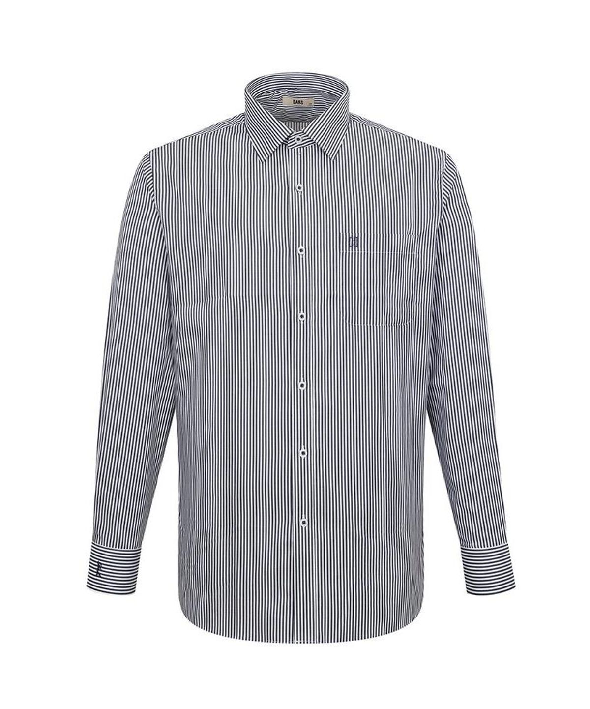 닥스셔츠(DAKS SHIRTS) 이지케어 면혼방 스트라이프 셔츠 레귤러핏 네이비_DMA3SHDL120N1