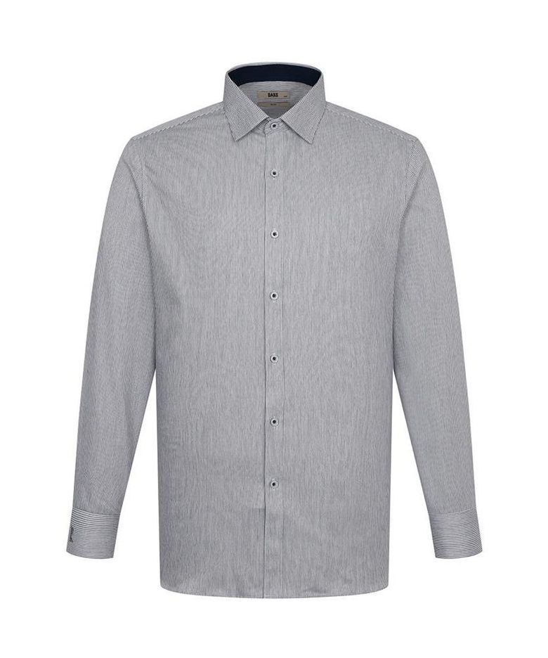 노케어 레이온혼방 스트라이프 셔츠 슬림핏 블루_DMA3SHDL320B1