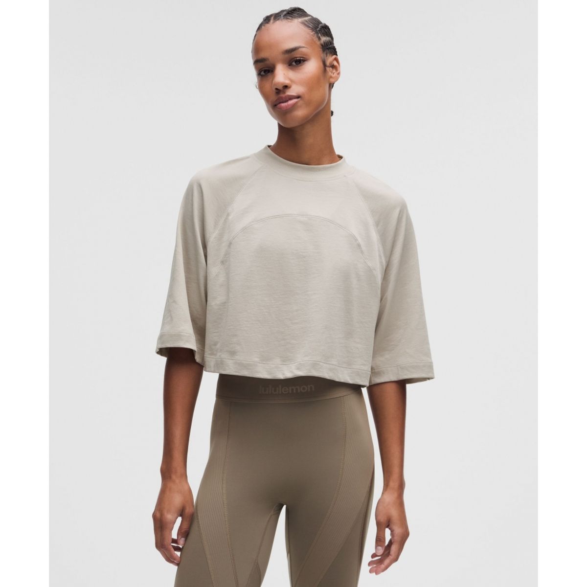 룰루레몬(LULULEMON) 코튼 블렌드 트레이닝 릴랙스 핏 티셔츠  GREH