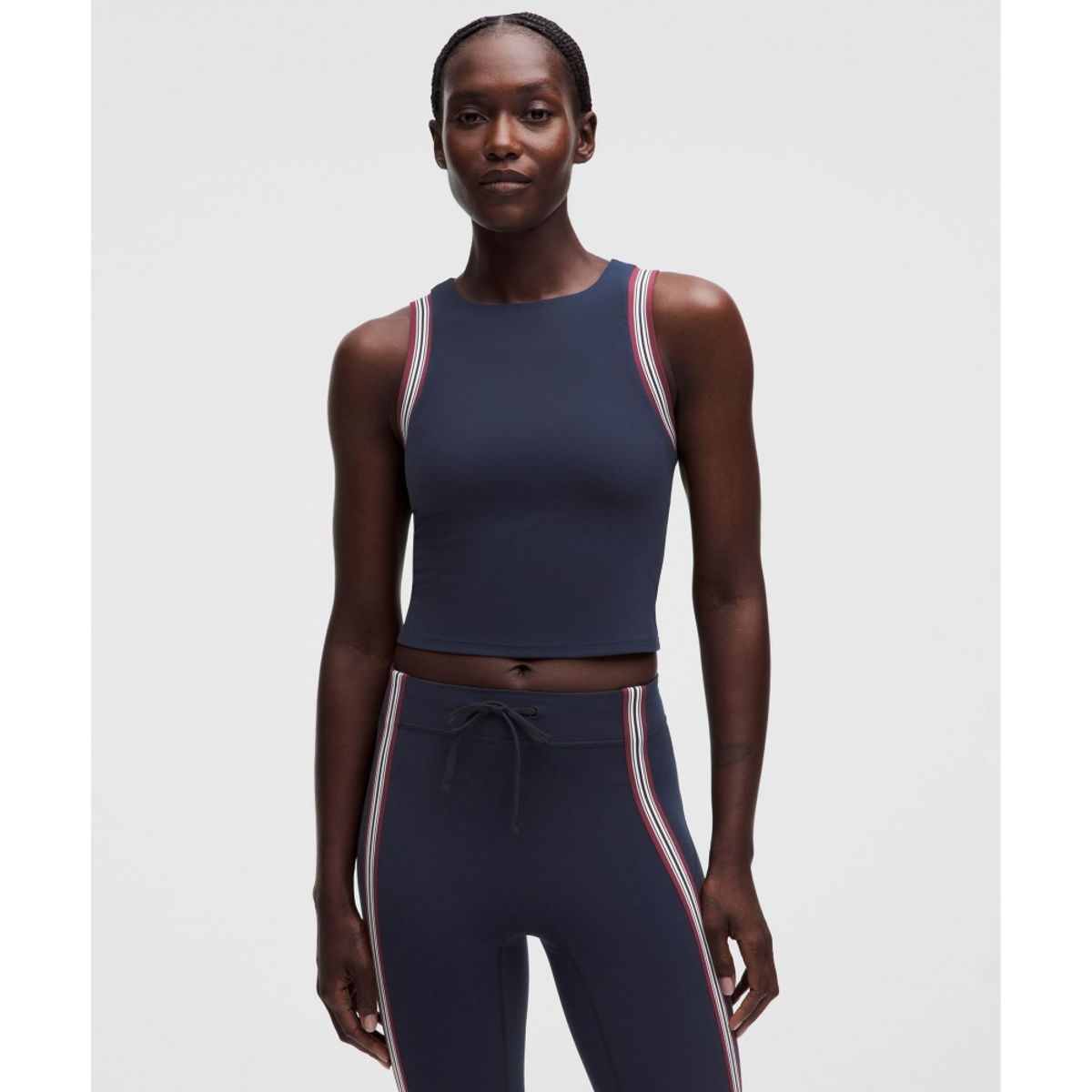 룰루레몬(LULULEMON) 그루브 하이넥 탱크탑 *스트라이프 트림  TRNV BBAY