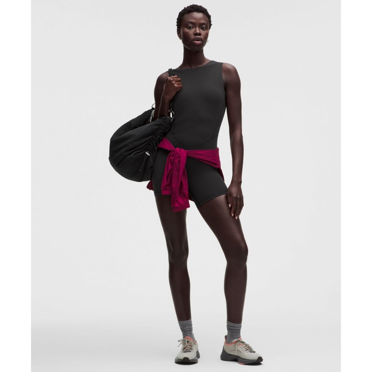 룰루레몬(LULULEMON) Align™ 스쿱백 바디수트 6inch  BLK BLK