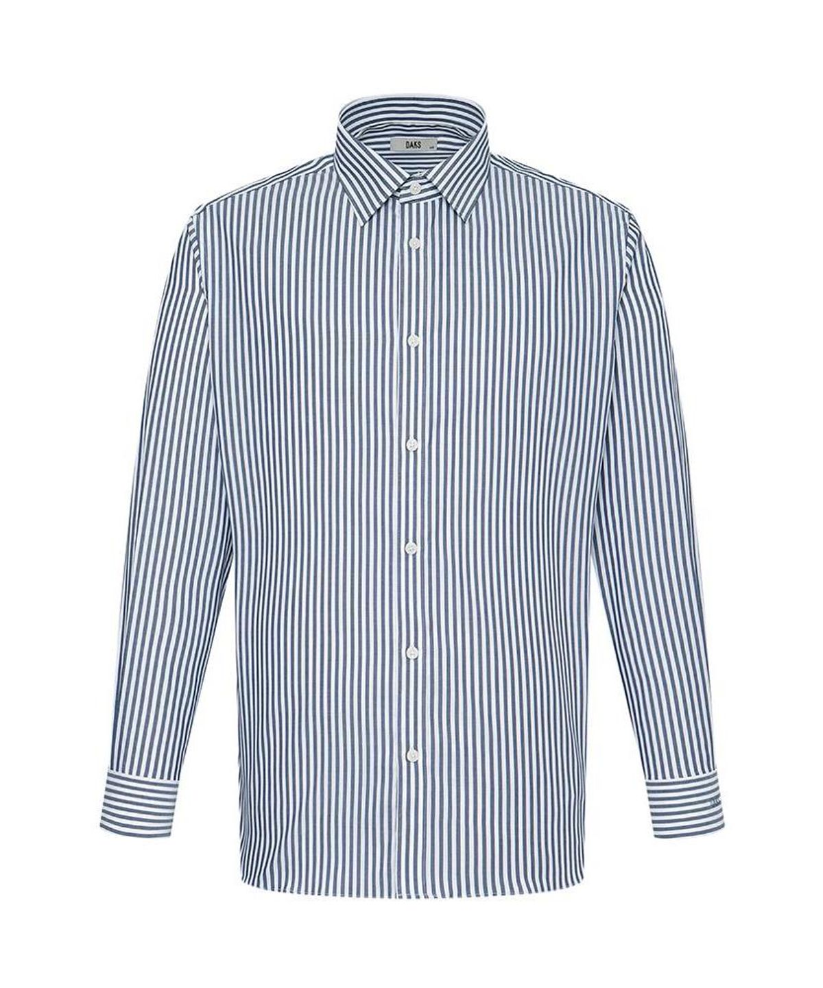 닥스셔츠(DAKS SHIRTS) 이지케어 면혼방 스트라이프셔츠 레귤러핏 네이비_DMA1SHDL123N1