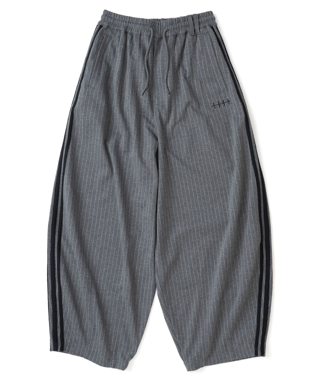 낫포너드(NOT4NERD) Stripe Balloon Track Pants - Grey