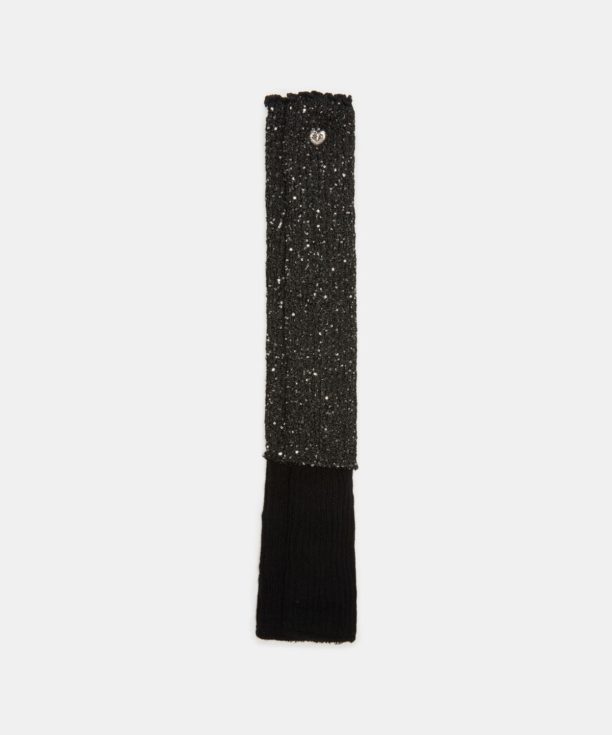 슈콤마보니(SUECOMMA BONNIE) Heart glitter legwarmers(black)_DSLAA26504BLK