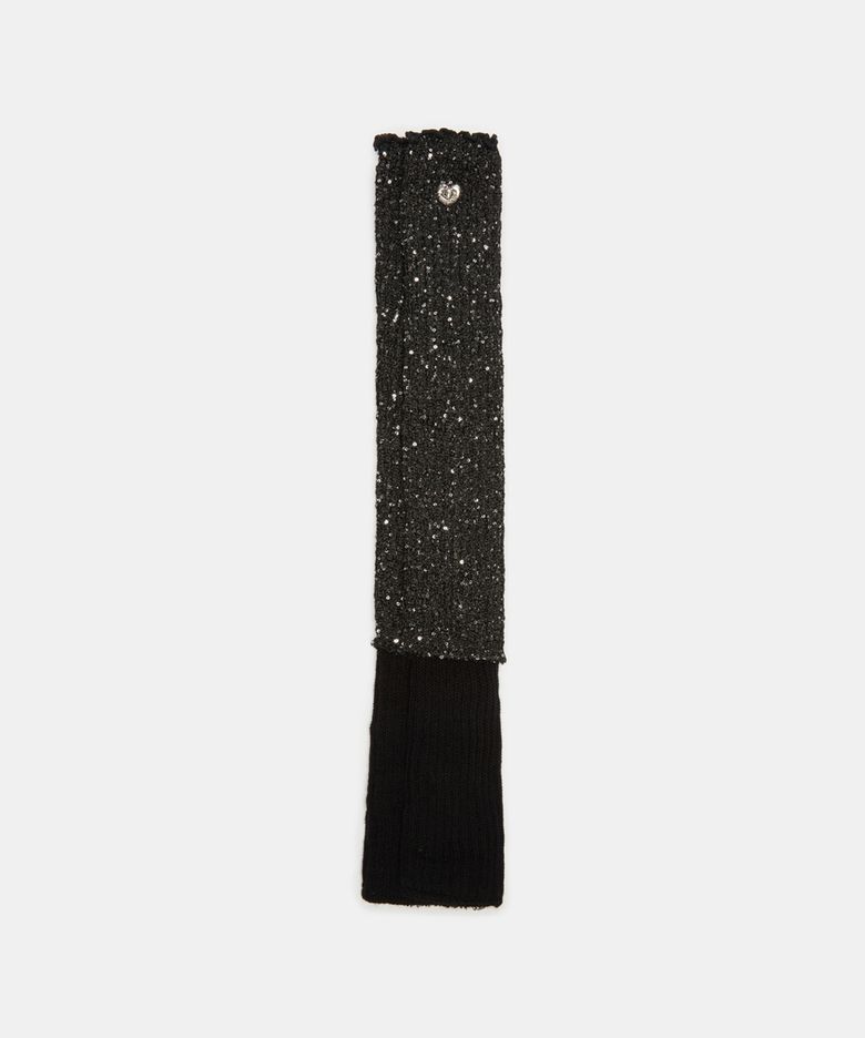 Heart glitter legwarmers(black)_DSLAA26504BLK