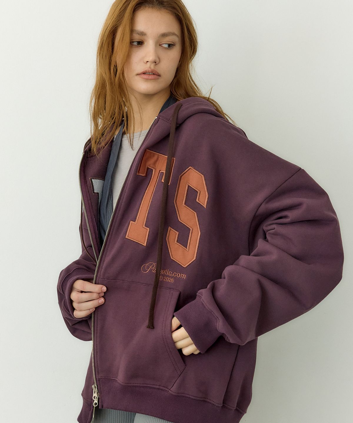 페이네틱(PAINETIC) PNTS Soft Zip-up Hoodie (WINE)