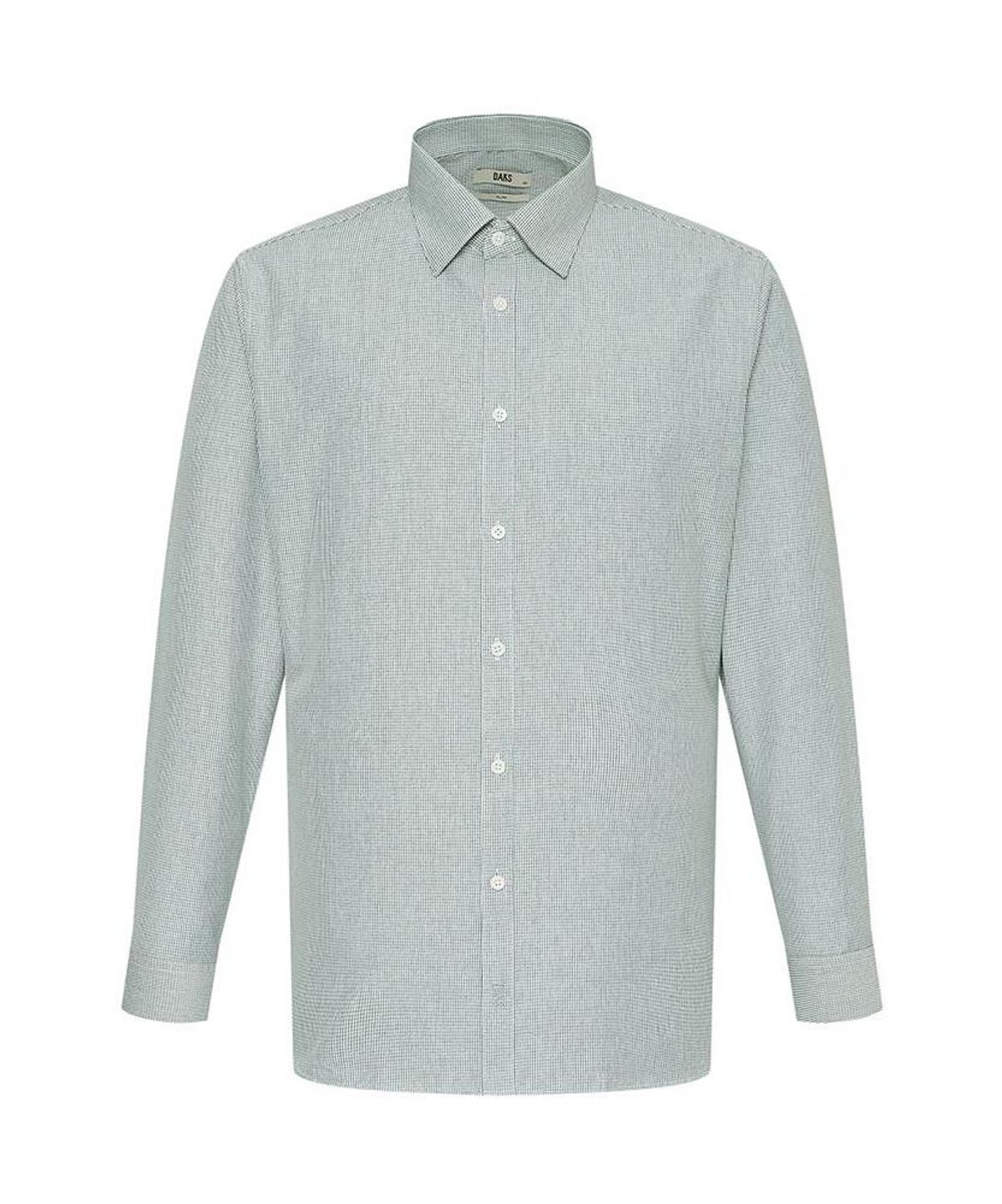 닥스셔츠(DAKS SHIRTS) 노케어 울혼방 마이크로체크셔츠 슬림핏 그린_DMA1SHDL322E1