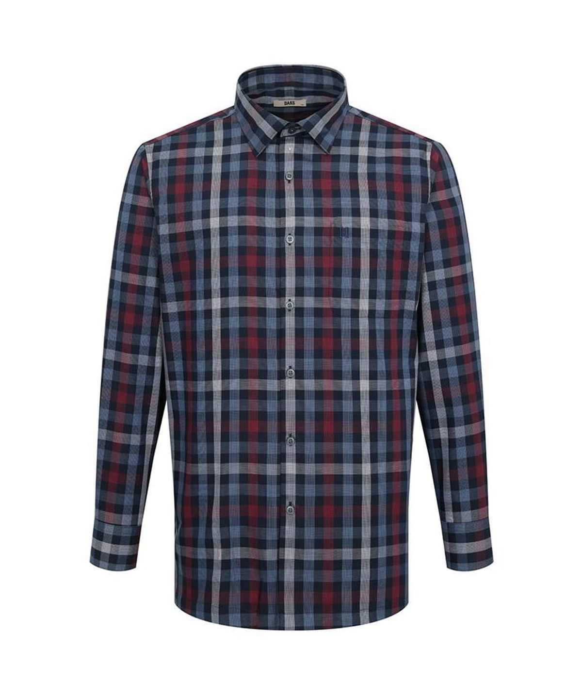 닥스셔츠(DAKS SHIRTS) 면혼방 체크 셔츠 레귤러핏 네이비_DMA3SHCL110N1