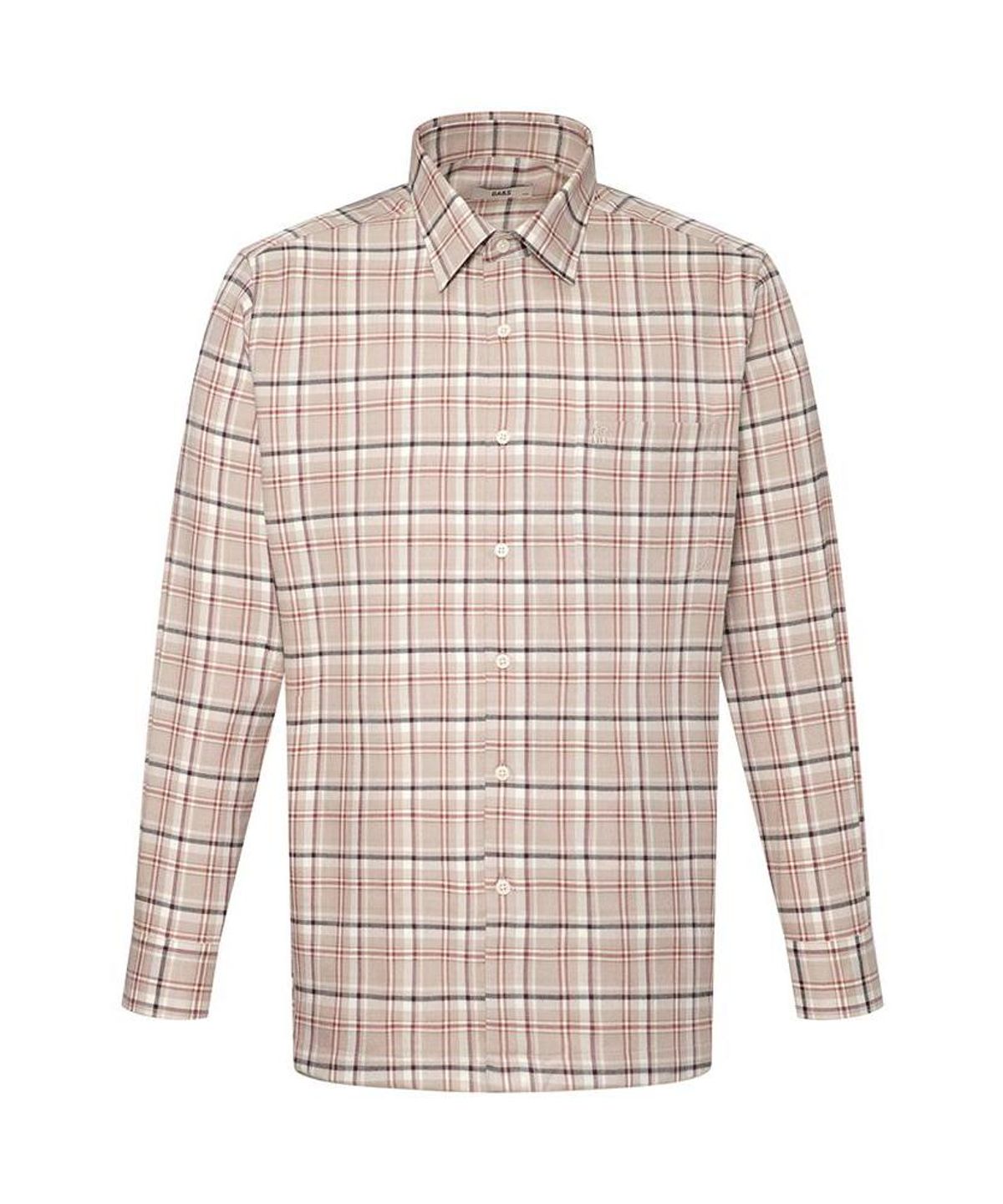 닥스셔츠(DAKS SHIRTS) 이지케어 폴리혼방 체크셔츠 레귤러핏 베이지_DLW2SHCL412I1