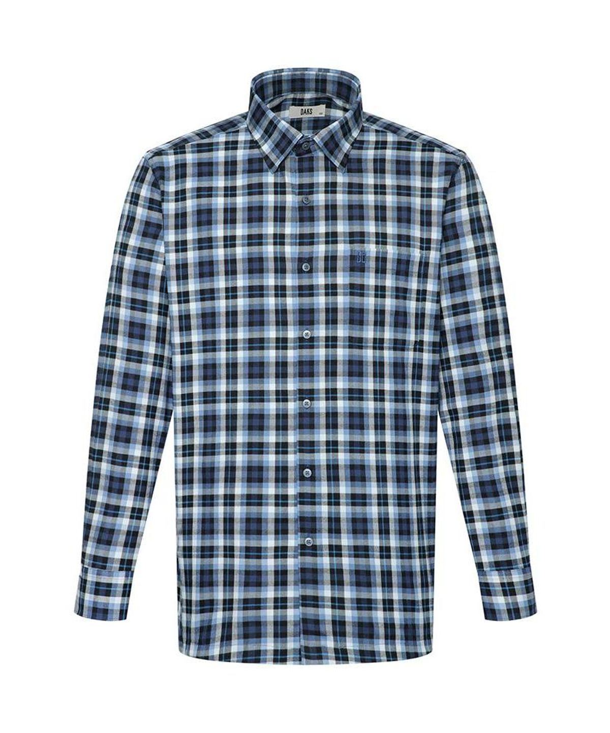 닥스셔츠(DAKS SHIRTS) 이지케어 폴리혼방 체크셔츠 레귤러핏 네이비_DLW2SHCL415N1