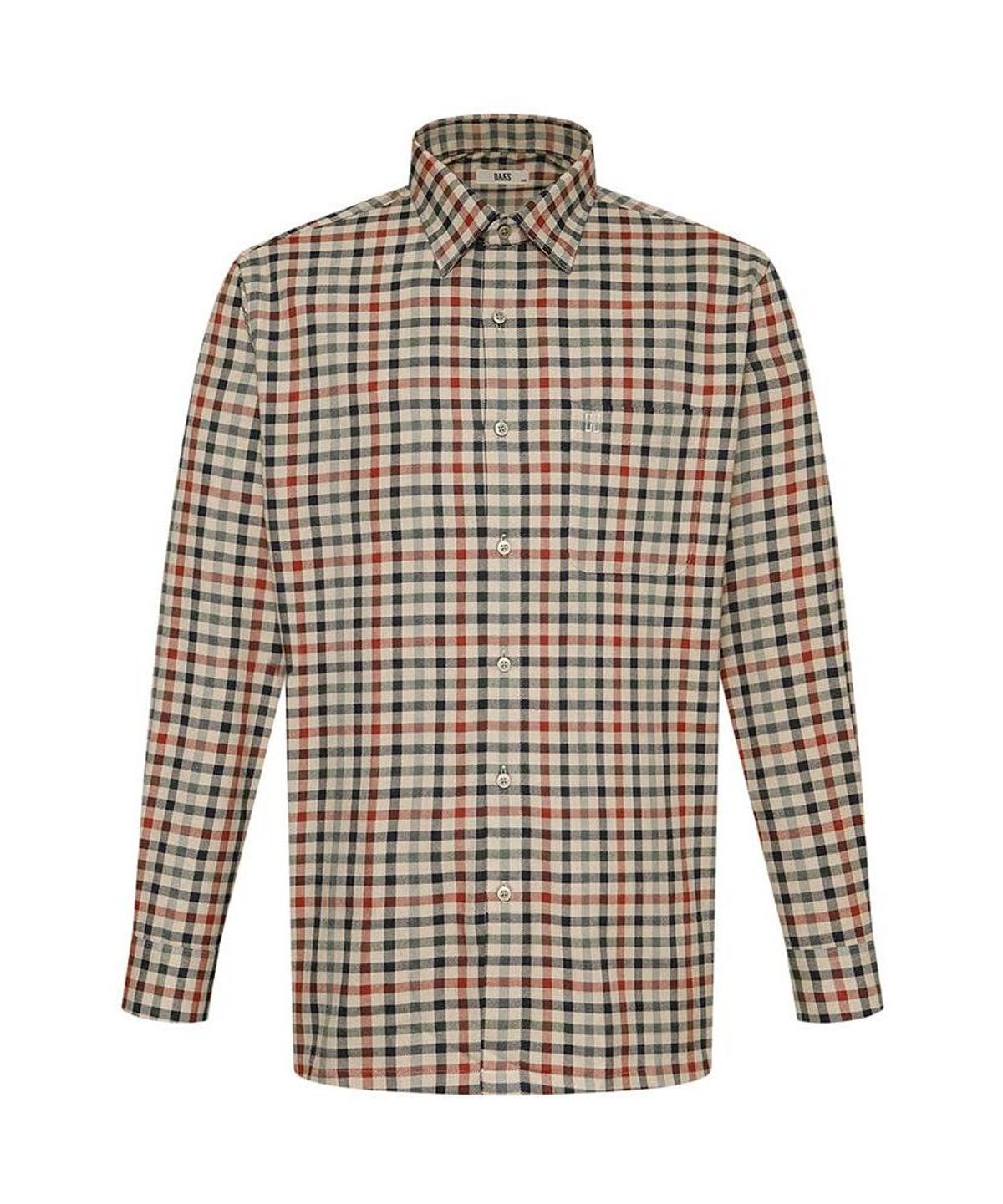 닥스셔츠(DAKS SHIRTS) 이지케어 폴리혼방 체크셔츠 레귤러핏 베이지_DLW2SHCL420I1