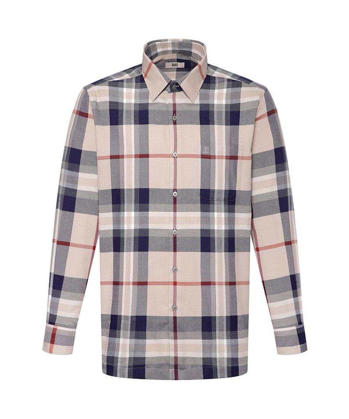 닥스셔츠(DAKS SHIRTS) 이지케어 폴리혼방 체크셔츠 레귤러핏 베이지_DLW2SHCL440I1