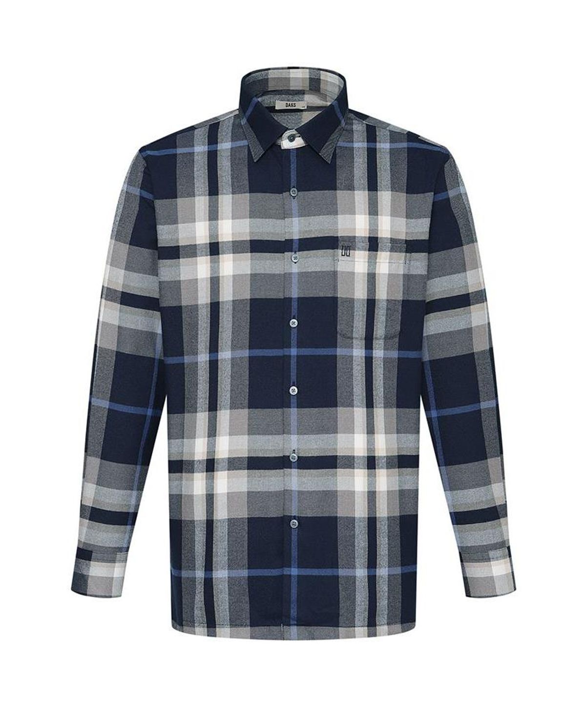 닥스셔츠(DAKS SHIRTS) 이지케어 폴리혼방 체크셔츠 레귤러핏 네이비_DLW2SHCL441N1