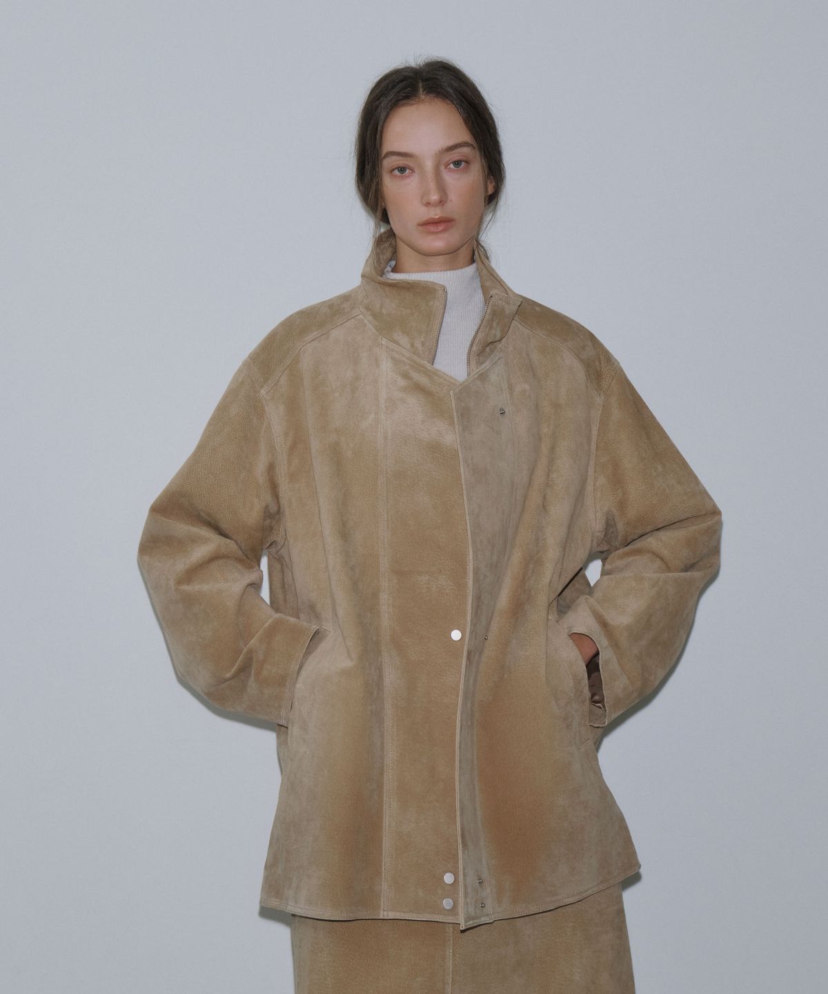 가더(GARDER) Classe Suede Jacket (Khaki)