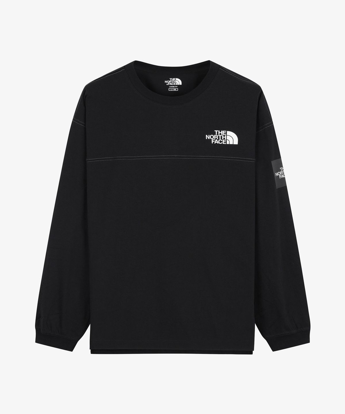 노스페이스(THE NORTH FACE) NT7TS51J 스티치 긴팔 티셔츠 BLACK