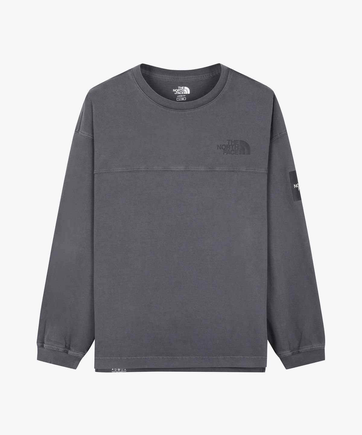 노스페이스(THE NORTH FACE) NT7TS51K 스티치 긴팔 티셔츠 DARK CHARCOAL