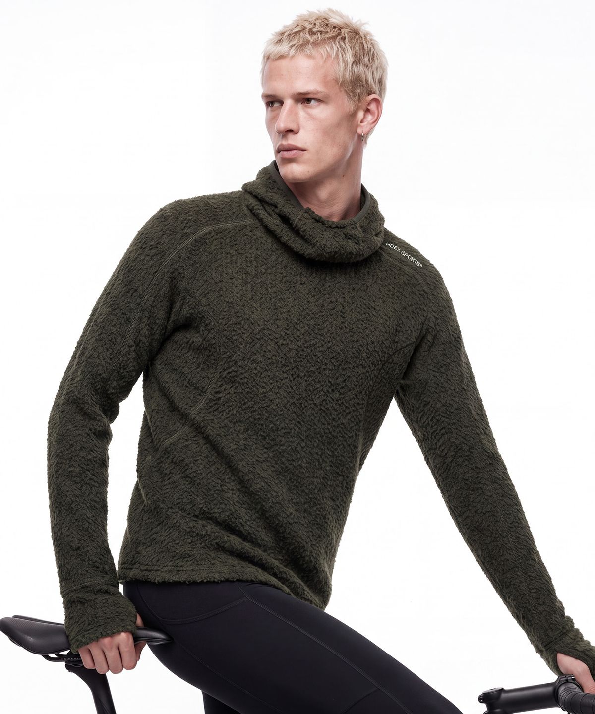 에이치덱스(HDEX) 에어 페더 러닝 후디 롱 슬리브 (Khaki)