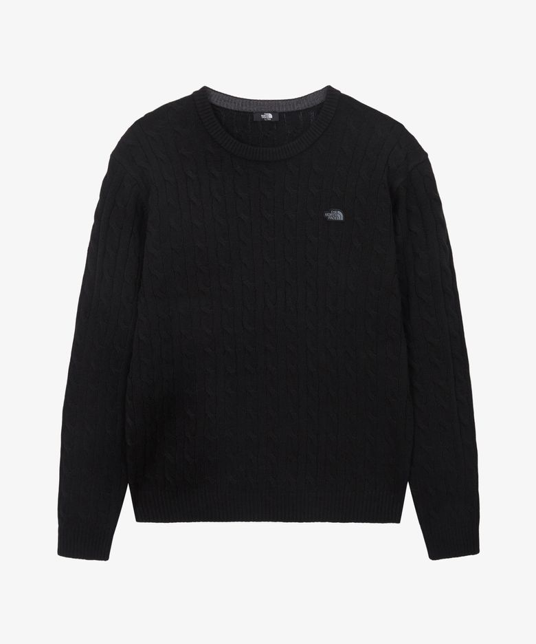 NT7AS53A 남성 케이블 스웨터 BLACK