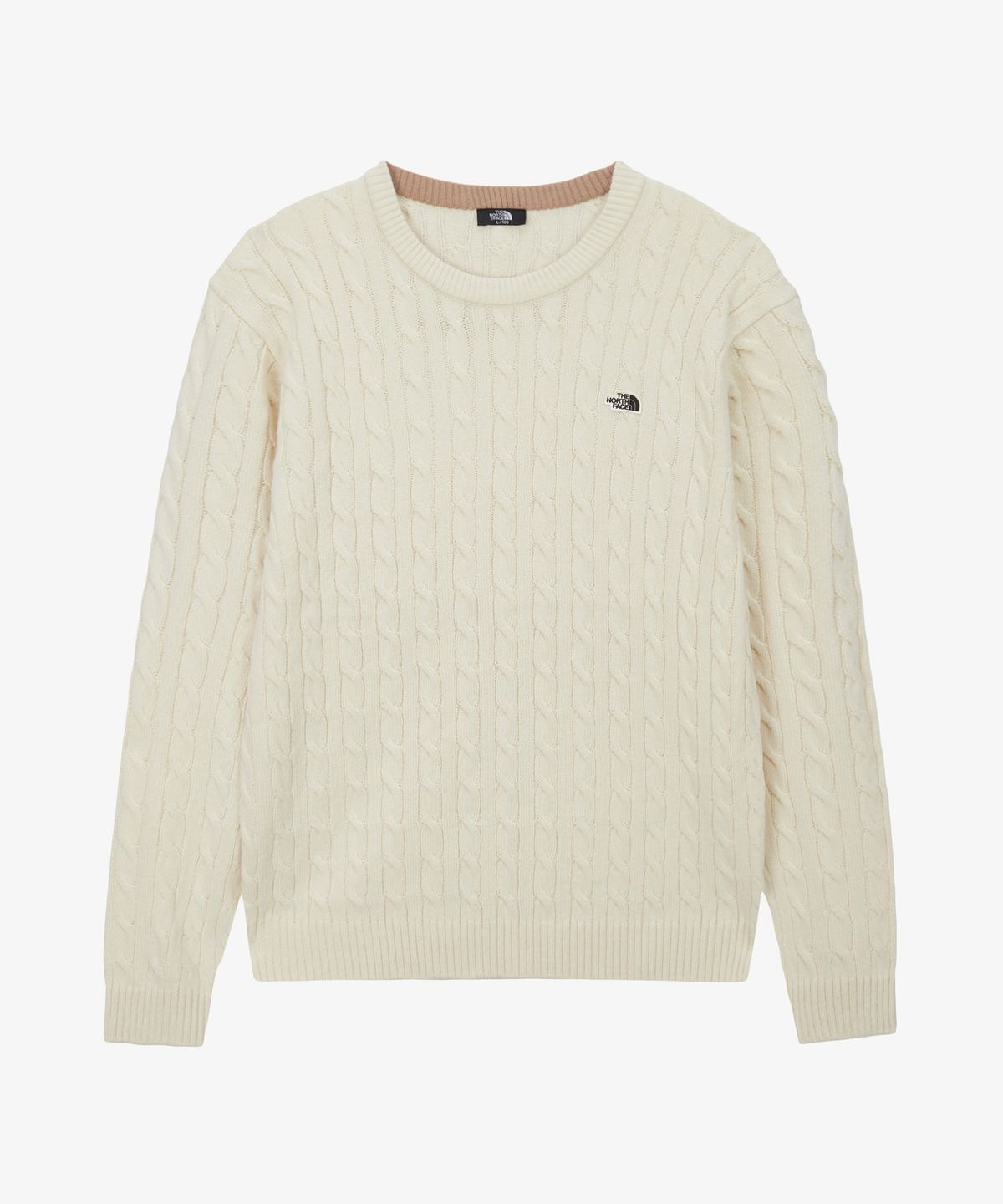 노스페이스(THE NORTH FACE) NT7AS53B 남성 케이블 스웨터 VANILLA